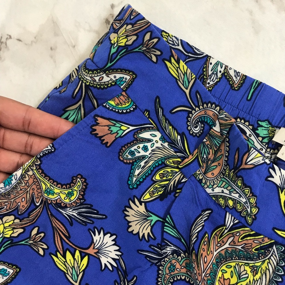 Loft Paisley Julie Drape Straight Leg Pants - Picture 4 of 7